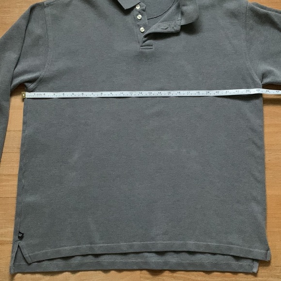 Gap Brand- Classic Men’s Long Slv Polo Shirt- Gray- Size XL Late 90s Early 2000 - Picture 7 of 11